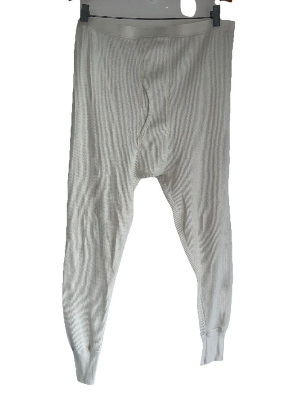 Montgomery Ward Vintage White Cotton Waffle Thermal Pants - Mens XL (42-44)